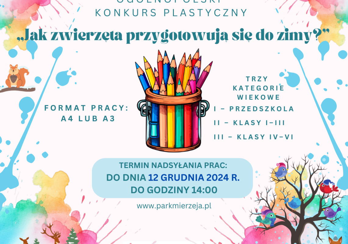 Grafika Jak zwierzęta przygotowują się do zimy - ogólnopolski konkurs plastyczny!