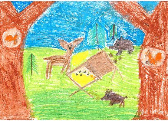 Grafika Wyniki konkursu plastycznego – Jak zwierzęta przygotowują się do zimy?