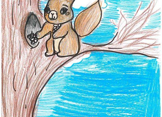 Grafika Wyniki konkursu plastycznego – Jak zwierzęta przygotowują się do zimy?