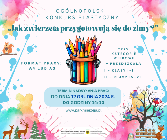 Grafika Jak zwierzęta przygotowują się do zimy - ogólnopolski konkurs plastyczny!